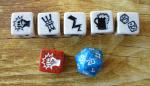 The dice that come with the game: six Brawl Dice s (Klicken zur Vergrößerung)